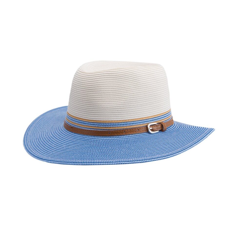BELLA IVORY BLUE HAT