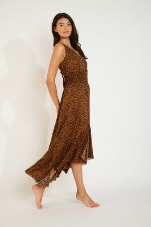 TARA Animal Print Asymmetric Dress 03