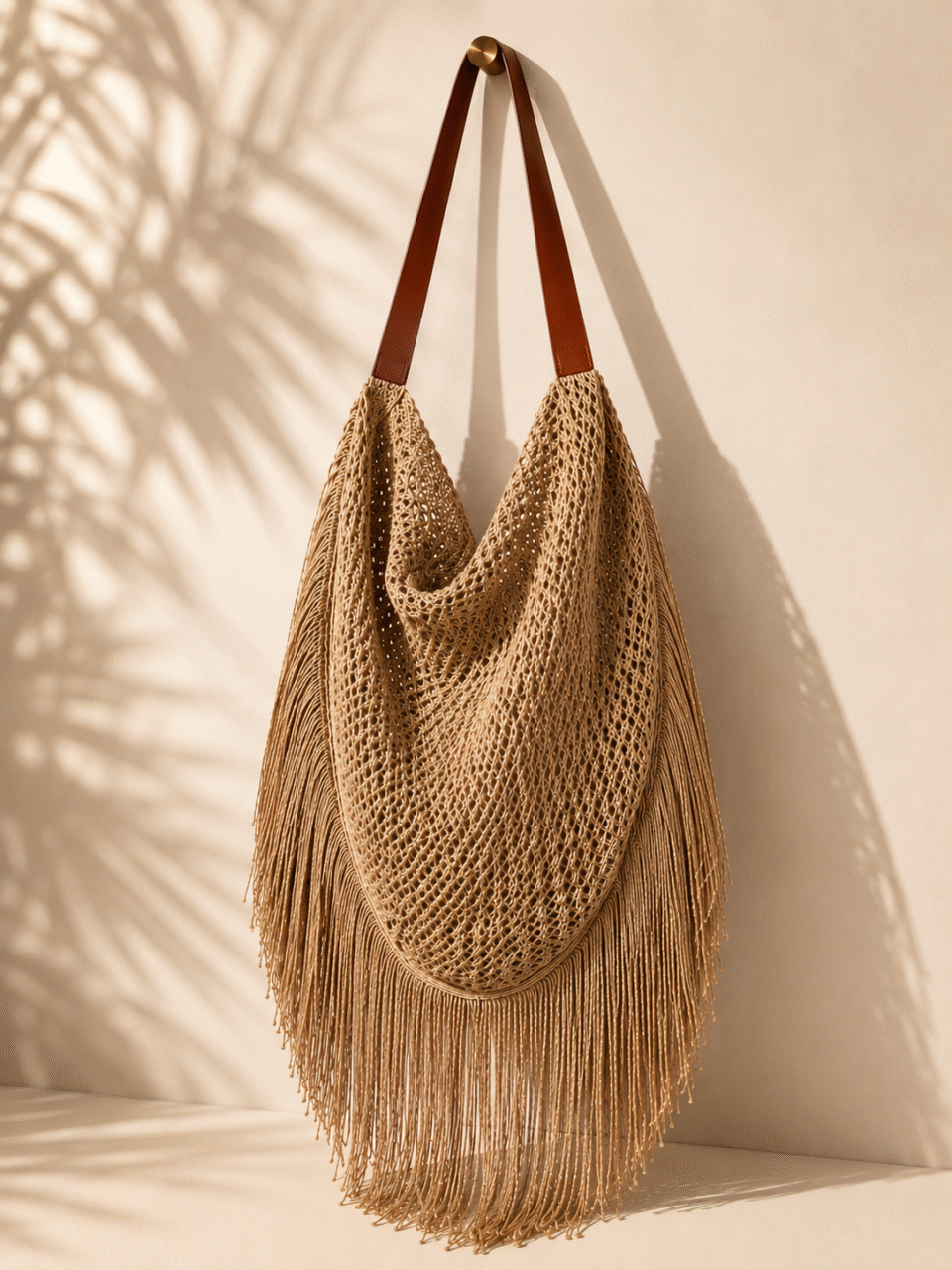 GOLD LUREX BAG WITH FRINGES