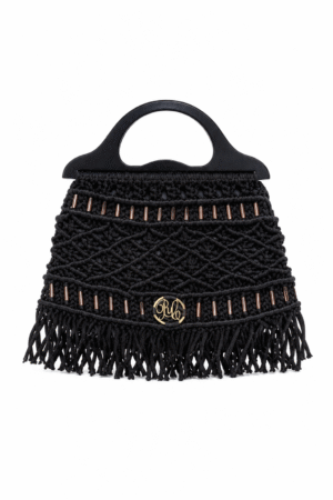 Black Macrame Bag